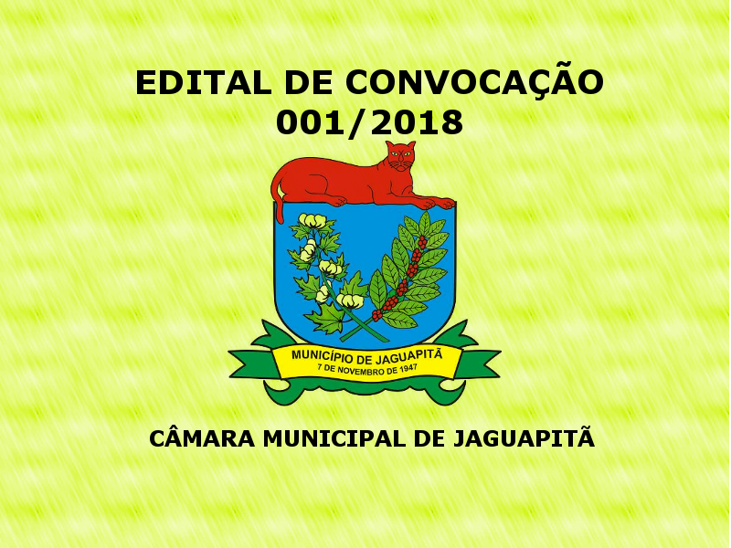 Edital de Convocação 001/2018 - Contador